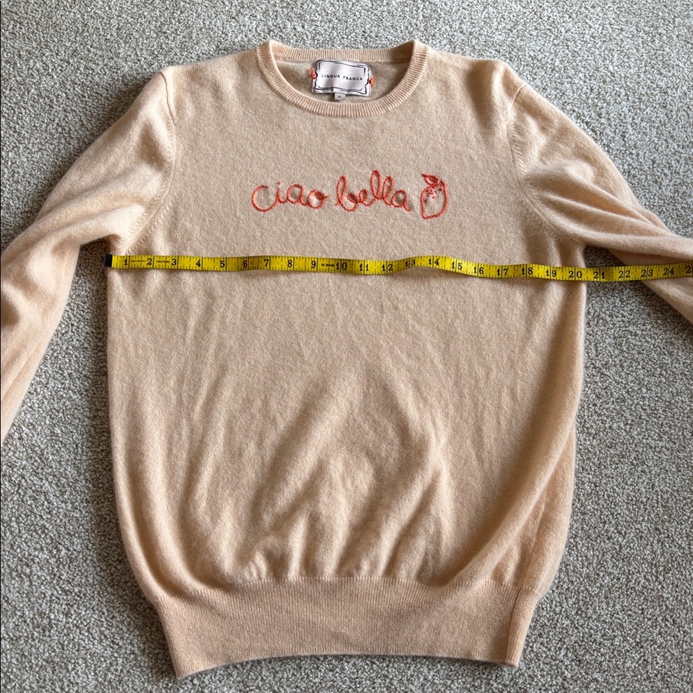 Lingua Franca Ciao Bella with Lemon Cashmere Sweater - Picture 3 of 4